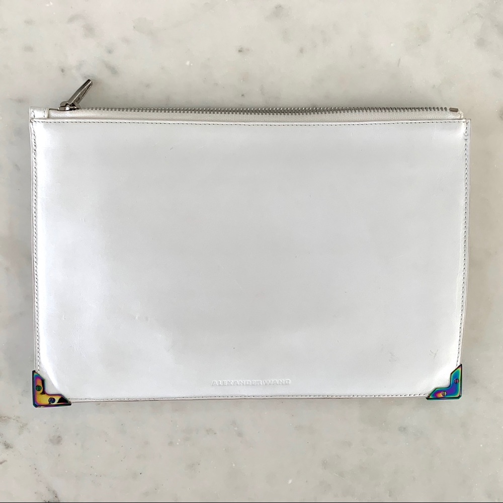 ALEXANDER WANG White Clutch